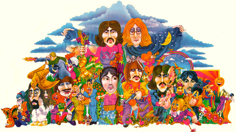 1969 The Beatles Illustrated Lyrics by Alan Aldridge. 13 Hidden Beatles Songs.