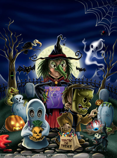 Crayola Halloween BOOklet cover  by illustrator Joe Lacey.