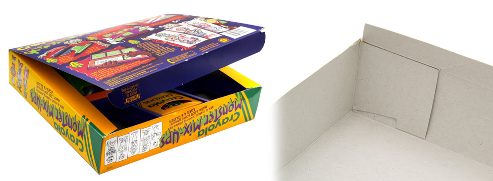 Box lid and interior for Crayola Monster Mix-Ups by Binney & Smith, Inc.