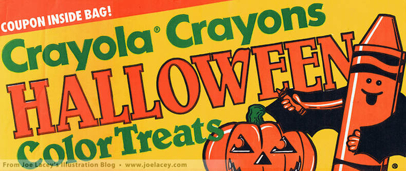 Crayola Halloween Color Treats Store Display by illustrator Joe Lacey.