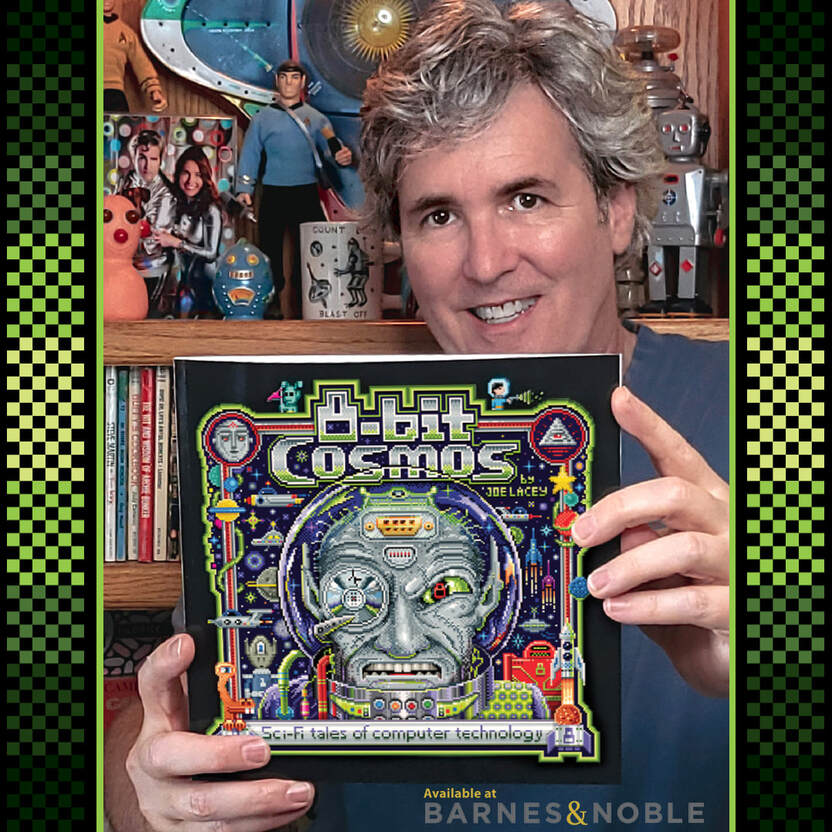Photo of author and illustrator Joe Lacey with his book 