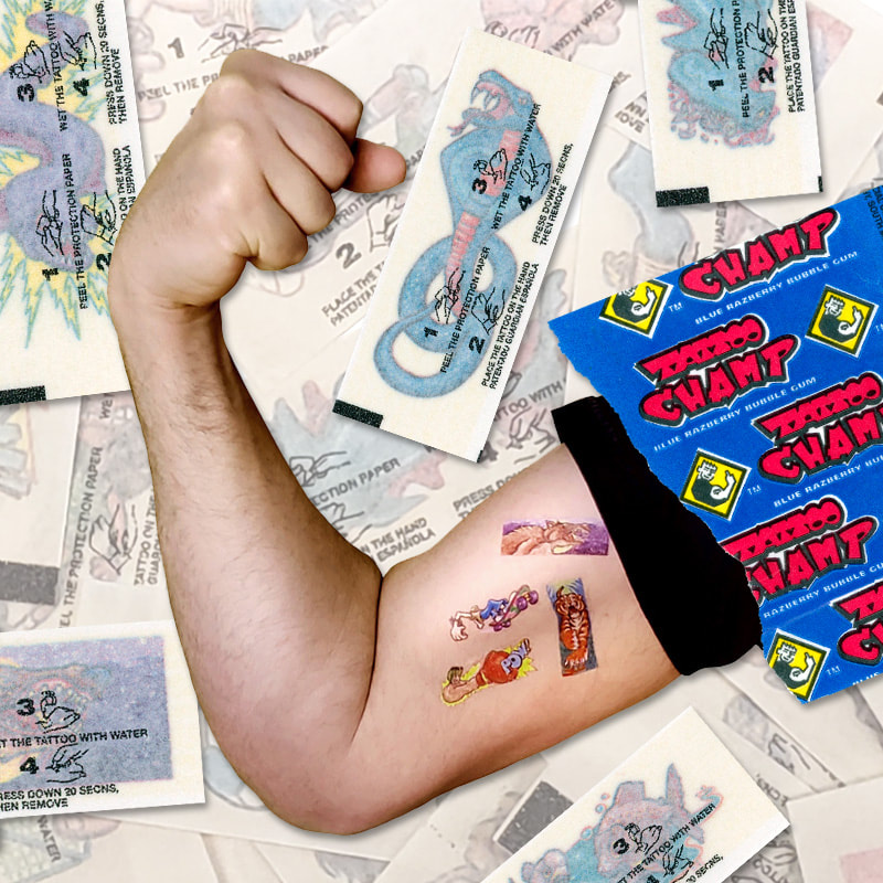 Joe Lacey talks about his work for Tattoo Champ Bubble Gum temporary
