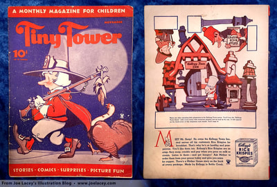 
Tiny Tower / A Monthly Magazine For Children, November 1934. Cover and back Kellogg's advertising art by Vernon Grant.