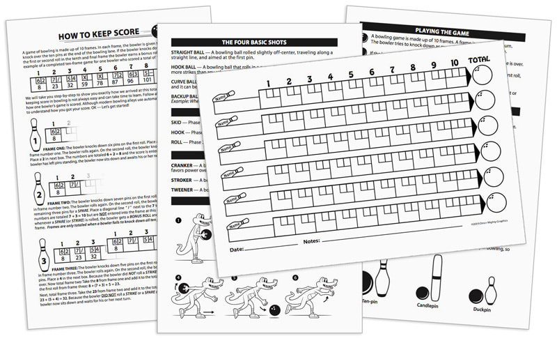 The Alley Gator Bowling Book: With 30 Score Sheets and Scoring Instructions
