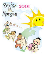 Baby Morgan receiving blankets cover art by illustrator Joe Lacey