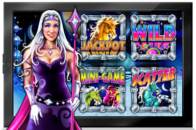 CASINO APP SLOT GAME • Art, assets, and animation by illustrator Joe Lacey.