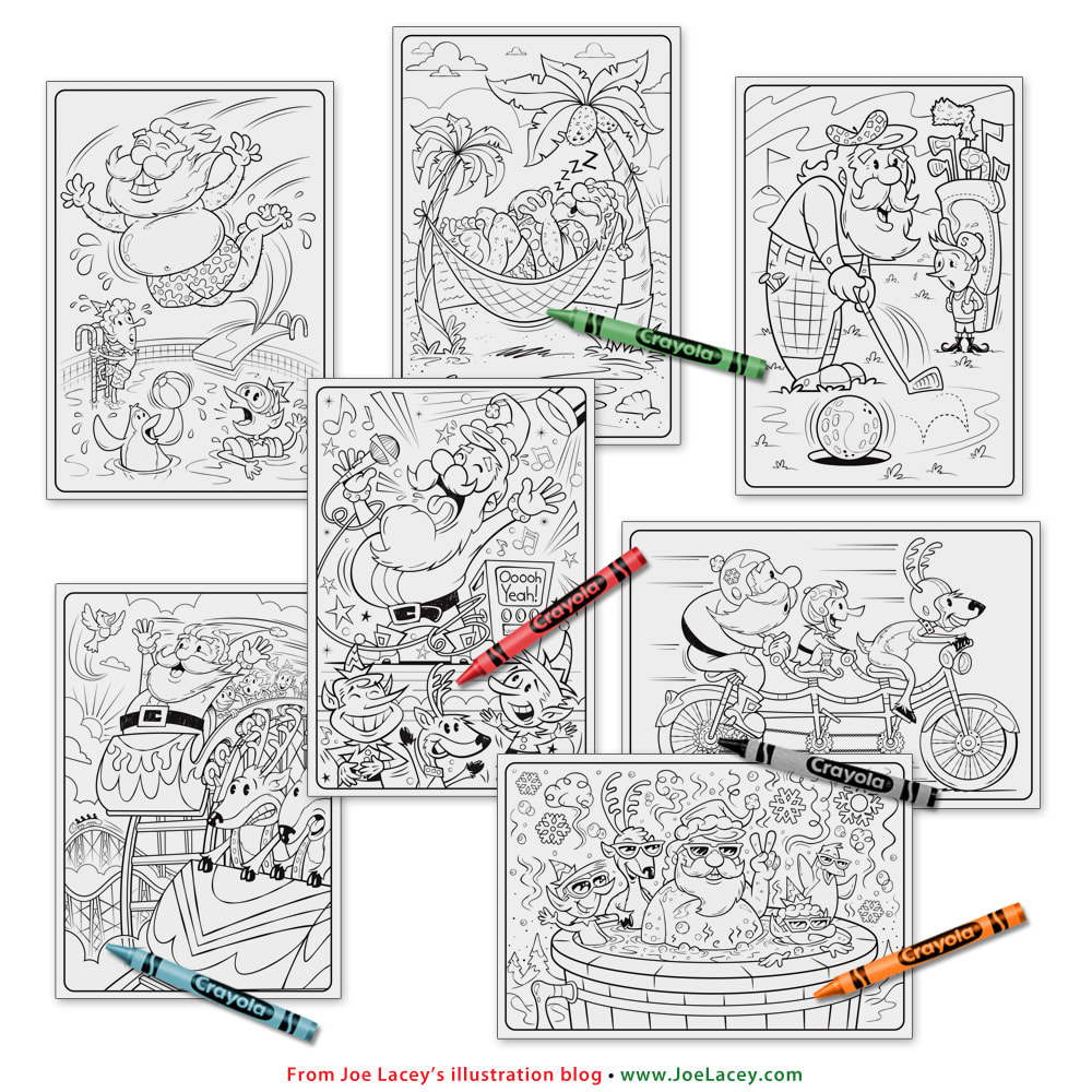 Coloring pages from the Crayola coloring book 