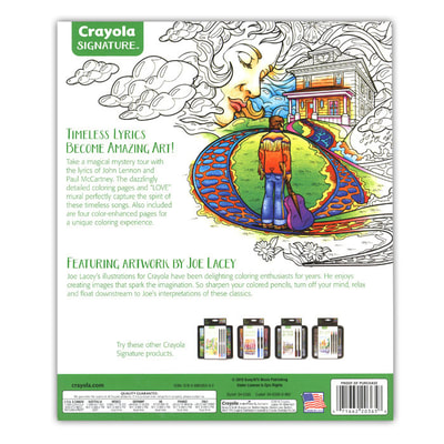 Crayola Signature™ Coloring Songbook: Lyrics by Lennon & McCartney Featuring Artwork by Joe Lacey.