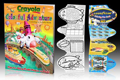 CRAYOLA • Colorful Adventure.
GOODYEAR • Coloring Fun Book.
Activity books created as a free giveaway.