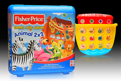 Fisher-Price • Animal 2x2. Package illustration and product art stickers. Illustrations by Joe Lacey.