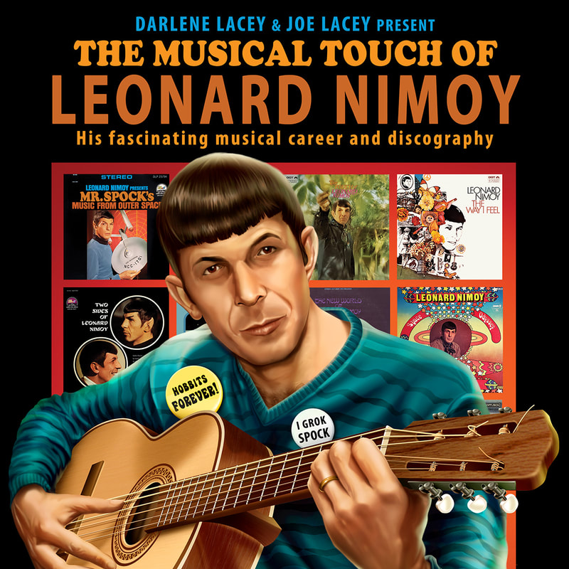 Digital painting and book design for "The Musical Touch of Leonard Nimoy" 