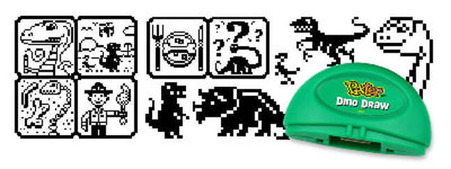 Fisher-Price PIXTER pixel art for the Dino Draw cartridge.
