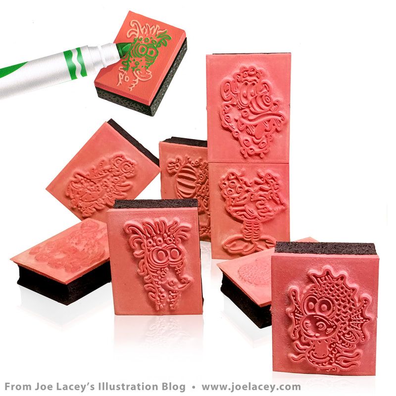 Rubber stamps from Crayola's 